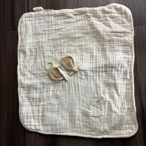 BIBS Cuddle Cloth Kangaroo Lovey Ivory Organic Cotton Muslin